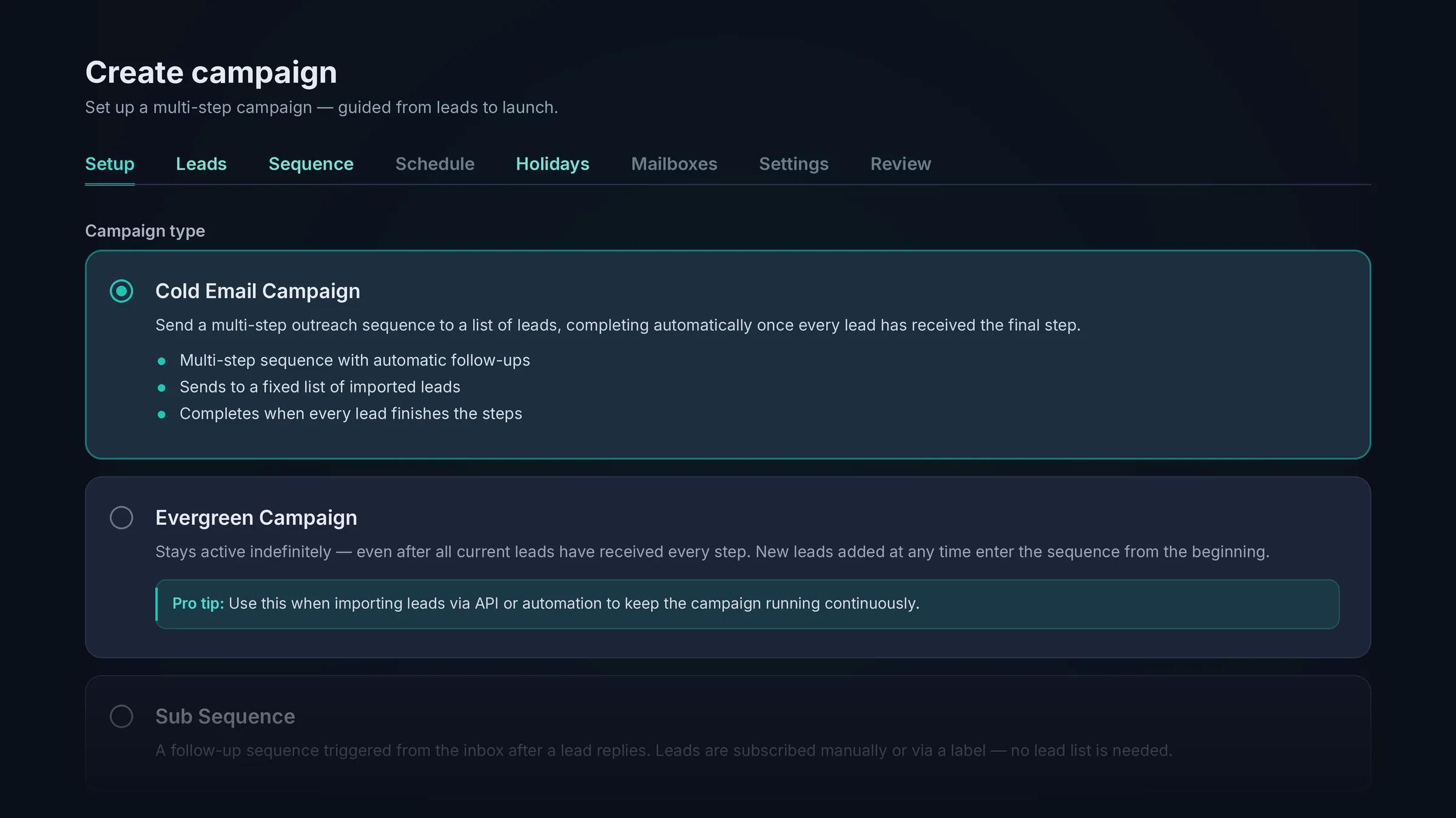 Create Campaigns in HotHawk